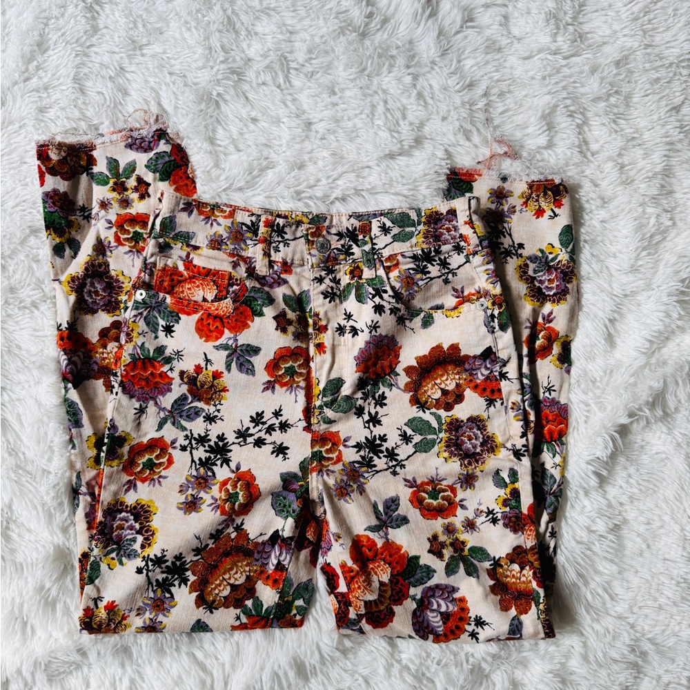 Anthropologie Floral Women Jeans - Multicolor